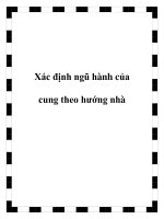 Xác định ngũ hành của cung theo hướng nhà doc