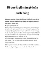 Bí quyết giữ sàn gỗ luôn sạch bóng pdf