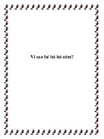 Vì sao bé bỏ bú sớm? pot