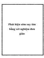 Phát hiện sớm suy tim bằng xét nghiệm đơn giản doc