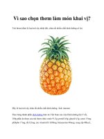 Vì sao chọn thơm làm món khai vị? ppt