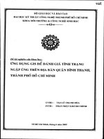 Ứng dụng gis để đánh giá tình trạng ngập úng trên địa bàn quận bình thạnh, TP  HCM
