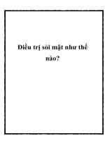 Điều trị sỏi mật như thế nào? docx