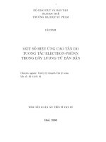 Một số hiệu ứng cao tần do tương tác electron - phonon trong dây lượng tử bán dẫn