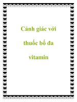 Cảnh giác với thuốc bổ đa vitamin docx