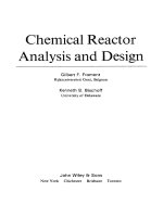 chemical reactor analysis and design by gilbert f. froment