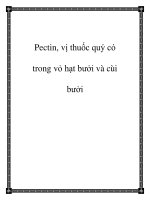Pectin, vị thuốc quý có trong vỏ hạt bưởi và cùi bưởi pdf