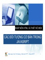 Nhập môn HTML các đối tượng cơ bản trong java