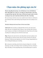 Chọn màu cho phòng ngủ của bé docx