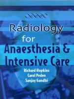 radiology for anaesthesia and intensive care