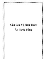 Cần Giữ Vệ Sinh Thức Ăn Nước Uống docx