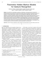 parametric hidden markov models for gesture recognition