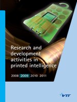 RESEARCH AND DEVELOPMENT ACTIVITIES IN PRINTED INTELLIGENCE pptx