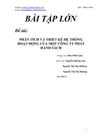 Đề tài:.PHÂN TÍCH VÀ THIẾT KẾ HỆ THỐNG HOẠT ĐỘNG CỦA MỘT CÔNG TY PHÁT HÀNH SÁCH potx