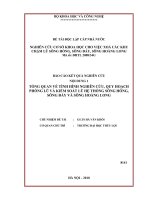 Nghiên cứu cơ sở khoa học cho việc xóa các khu chậm lũ sông hồng, sông đáy, hoàng long