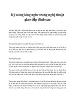 Kỹ năng lắng nghe trong nghệ thuật giao tiếp đỉnh cao doc
