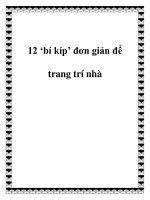 12 ‘bí kíp’ đơn giản để trang trí nhà ppt