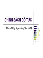 Thuyết trình chính sách cổ tức