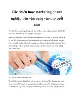 Các chiến lược marketing doanh nghiệp nên vận dụng vào dịp cuối năm potx