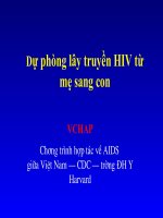 Dự phòng lây truyền HIV từ mẹ sang con pptx