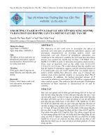 Ảnh hưởng của kích cỡ và loại vật liệu lên khả năng hấp phụ và bản chất giải hấp phụ lân của một số vật liệu tái chế doc