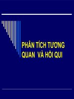Bài giảng môn Nguyên lý thống kê kinh tế - PHÂN TÍCH TƯƠNG QUAN  VÀ HỒI QUI