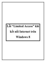 Lỗi “Limited Access” khi kết nối Internet trên Windows 8 pptx