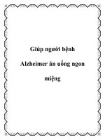 Giúp người bệnh Alzheimer ăn uống ngon miệng potx