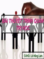 bài thuyết trình quản trị học