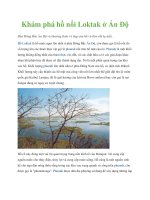 Khám phá hồ nổi Loktak ở Ấn Độ doc