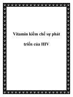 Vitamin kiềm chế sự phát triển của HIV ppt