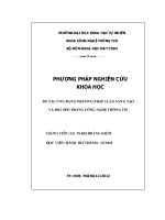 Ứng dụng phương pháp luận sáng tạo và đổi mới trong công nghệ thông tin