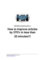 how to format articles