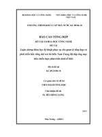 Luận chứng khoa học kỹ thuật phục vụ cho quản lý tổng hợp và phát triển bền vững dải ven bờ biển nam trung bộ đáp ứng mục tiêu chiến lược phát triển kinh tế biển