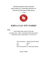 Những biến động kinh tế thế giới giai đoạn 2007 - 2008 và ảnh hưởng đến hoạt động kinh doanh xuất nhập khẩu của Việt Nam