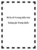 Bí ẩn số 9 trong kiến trúc hoàng gia Trung Quốc pot