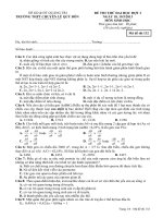 ĐỀ THI THỬ ĐAI HỌC 2013 MÔN SINH HỌC THPT CHUYÊN LÊ QUÝ ĐÔN doc