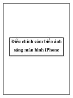Điều chỉnh cảm biến ánh sáng màn hình iPhone docx