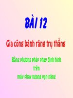Bài giảng kỹ thuật phay bánh răng trụ thẳng