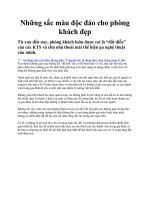 Những sắc màu độc đáo cho phòng khách đẹp doc