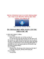 Chuyên đề luyện thi đại học - cao đẳng : Cấu trúc đề thi đại học cao đẳngmôn toán học  (Full)