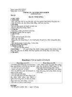 Giáo án Sinh học lớp 7 tham khảo theo chuẩn kiến thức kỹ năng