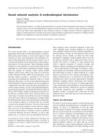 social network analysis a methodological introduction