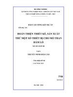 Hoàn thiện thiết kế, sản xuất thử một số thiết bị cho mỏ than hầm lò