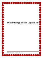 Đề tài: “Bài tập lớn môn Luật Dân sự” pot