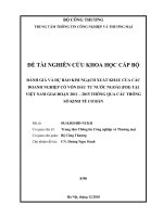 Đề tài : Đánh giá dự báo kim ngạch xuất khẩu của các doanh nghiệp có vốn đầu tư nước ngoai (FDI) tại việt nam giai đoạn 2011 2015 thông qua các thông số kinh tế cơ bản