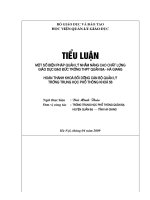 một số biện pháp quản lý nhằm nâng cao chất lượng giáo dục đạo đức trường thpt quản bạ - hà giang