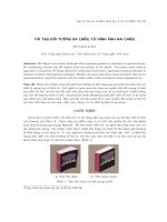 Tái tạo đối tượng 3 chiều từ hình ảnh hai chiều. doc