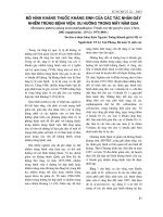 Mô hình kháng thuốc kháng sinh của các tác nhân gây nhiễm trùng bệnh viện: xu hướng trong mấy năm qua pot