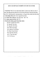Phân tích xác định thành phần và nhóm hoạt chất của một số dược liệu bằng phương pháp sắc ký lớp mỏng kết hợp đo mật độ quang hấp thụ TLC, DENSITOMETRY SCANNING phục vụ công tác chuẩn hoá dược liệu